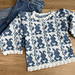 Sweater with Bunnies and Birds pattern 