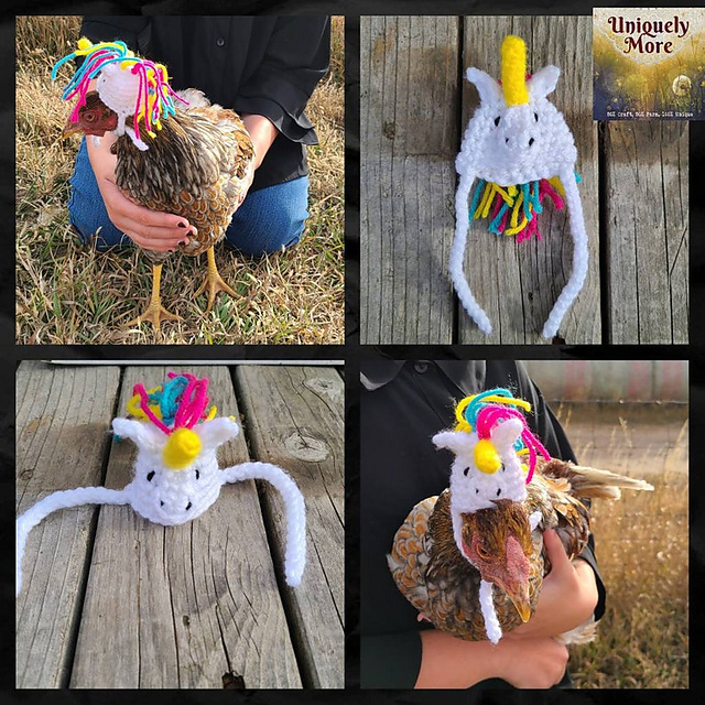 Ravelry: Unicorn Chicken Hat pattern by 