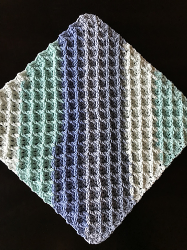 C2C Vaffelstrikk Sjal - bySugarBearHooks
