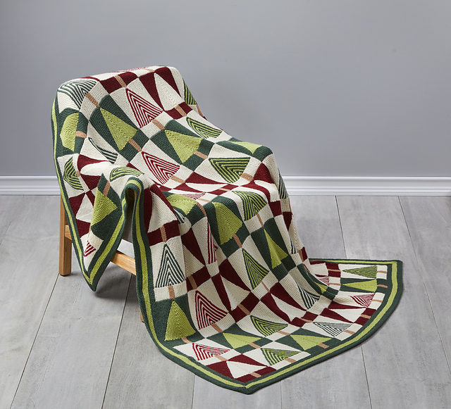 Ravelry Christmas Tree Lot Blanket pattern by Margaret Holzmann