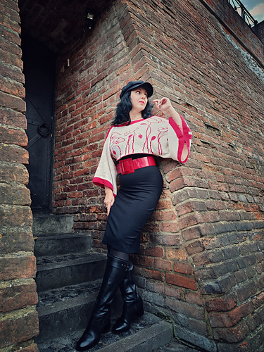 "Poppy" Poncho Blouse