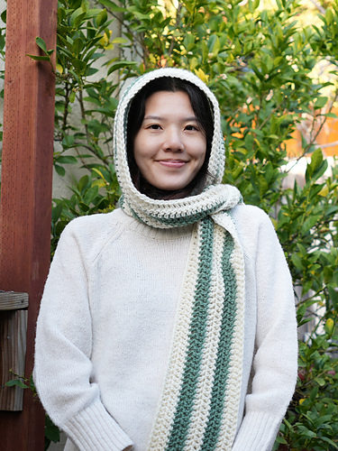 Genser med hette og skjerf - Viv Crochets