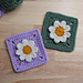 3D Daisy Granny Square pattern 