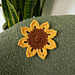 Sunflower Coaster pattern 