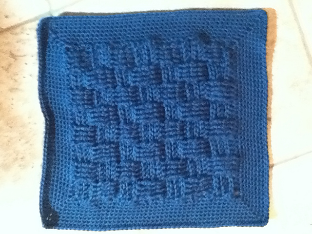 August 2013 Crochet-A-Long 12" block: Basketweave