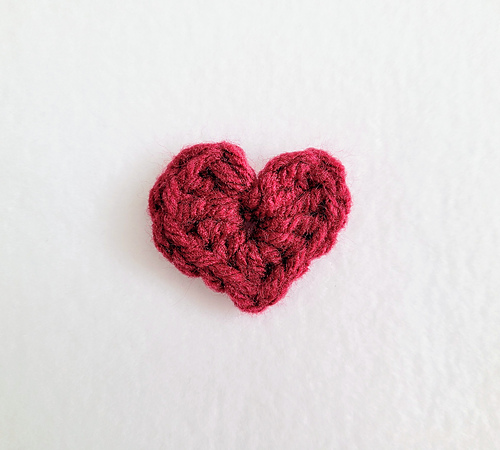 Mini Crochet Heart Applique