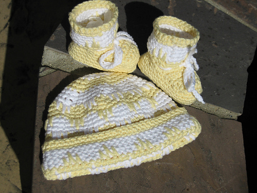 Baby's Hat and Booties