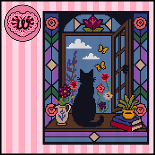 Wildflower Window Tapestry Crochet Wall Hanging Decor Pattern