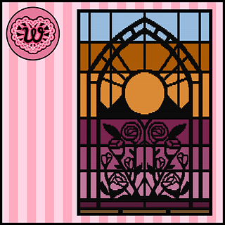 The Rose Conservatory Stained Glass Overlay Mosaic Crochet Blanket Pattern
