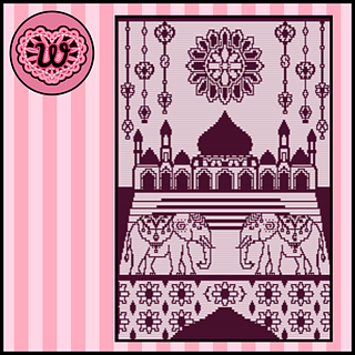 The Mosque Elephants Overlay Mosaic Crochet Blanket Pattern