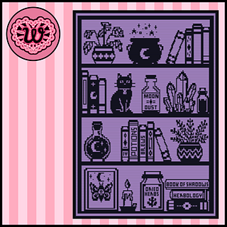 All Things Witchy Bookcase Overlay Mosaic Crochet Blanket Pattern