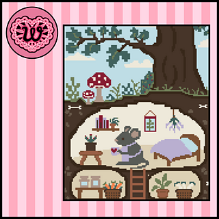 Tea at the Oak Tree Tapestry Crochet Wall Hanging Pattern