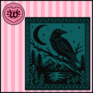 Ravens Watch Overlay Mosaic Crochet Blanket Throw Pattern