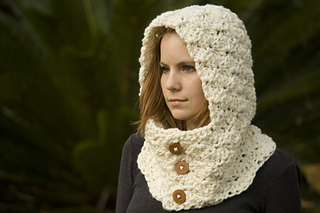 Ravelry: Hooded Cowl with Buttons pattern by Melissa Grice