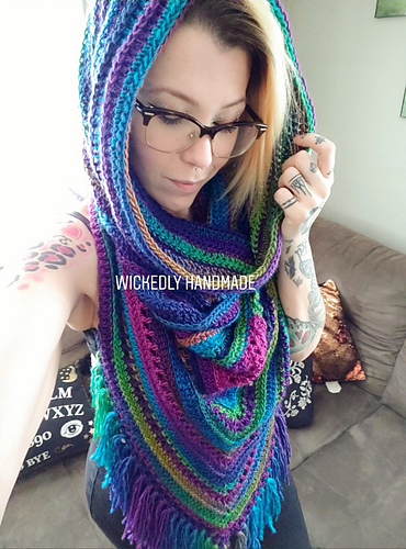 Ravelry: Wild Oleander Hooded Scarf pattern by Andrea R. Williams