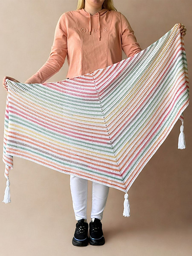 Easy Stripes Shawl