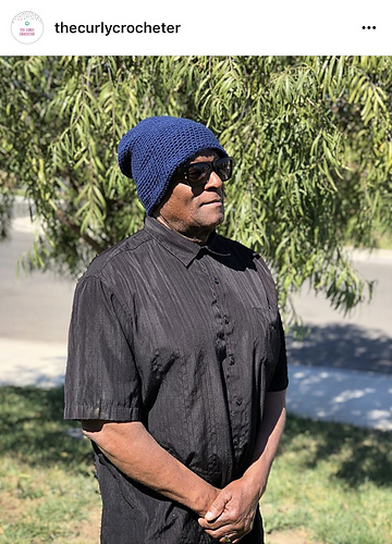 @thecurlycrocheter made a hat for her dad and he's rocking it! 