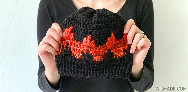 Fire Flame Hat pattern by Wilma Westenberg