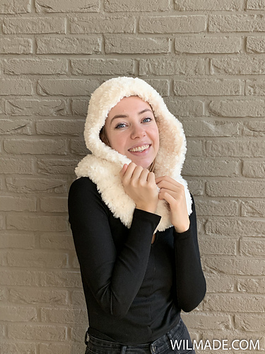 Faux Fur Hooded Infinity Scarf photo 6