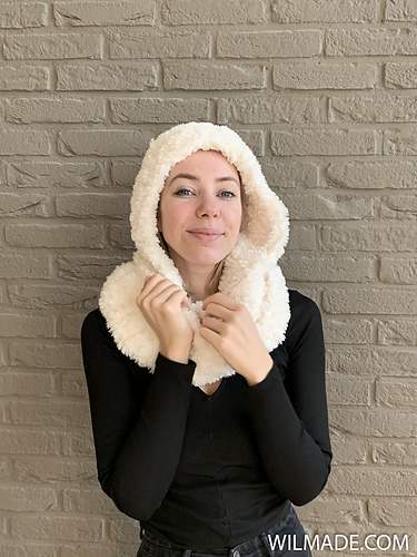 Faux Fur Hooded Infinity Scarf photo 5