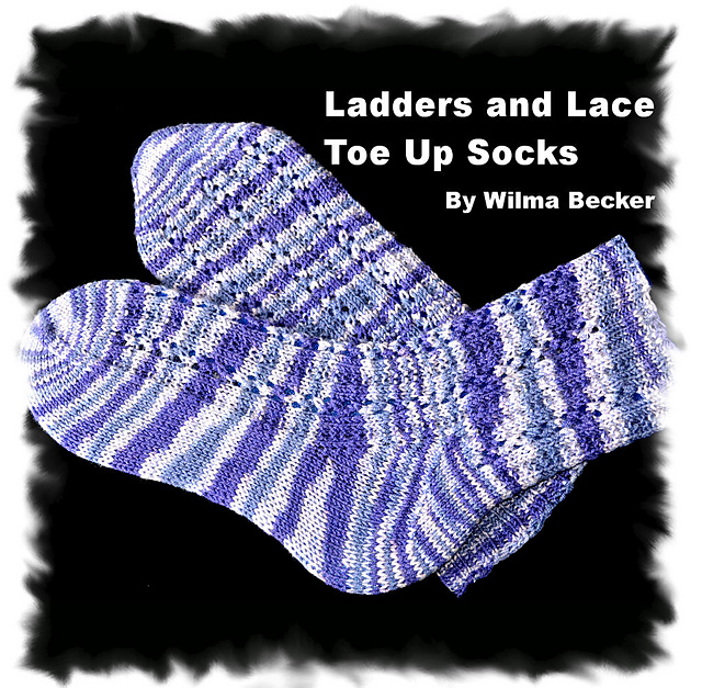 Ravelry Ladders And Lace Toe Up Socks pattern by Wilma Becker