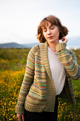 Sea Glass Pleats Cardigan