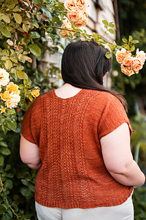 sample is shown in size 54" with 6" of positive ease