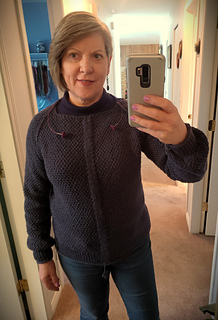 I still need to cut open the steek down the front, and knit the button bands and neck trim, but the fit seems great so far. 