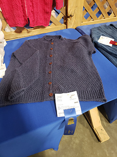 Received a 1st place blue ribbon at the 2026 Chilliwack Fair in the cardigan category.