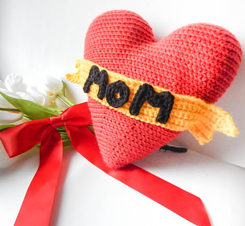 I Heart Mom Tattoo Pillow photo 2