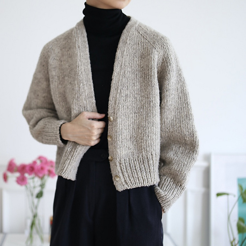 Cardigan Uomo Con Bottoni E Motivo A Treccia – Colletto Alto, Maglia Grossa Classica, Colore Puro Per Autunno E Inverno