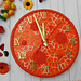 Decorative clockface Orange Mix pattern 