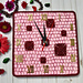 Decorative clockface Crimson Mix pattern 