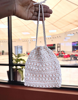 Crochet Simple Drawstring Pouch