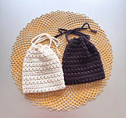 Crochet Simple Drawstring Pouch