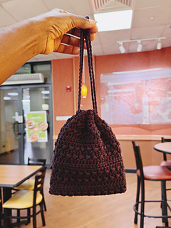 Crochet Simple Drawstring Pouch