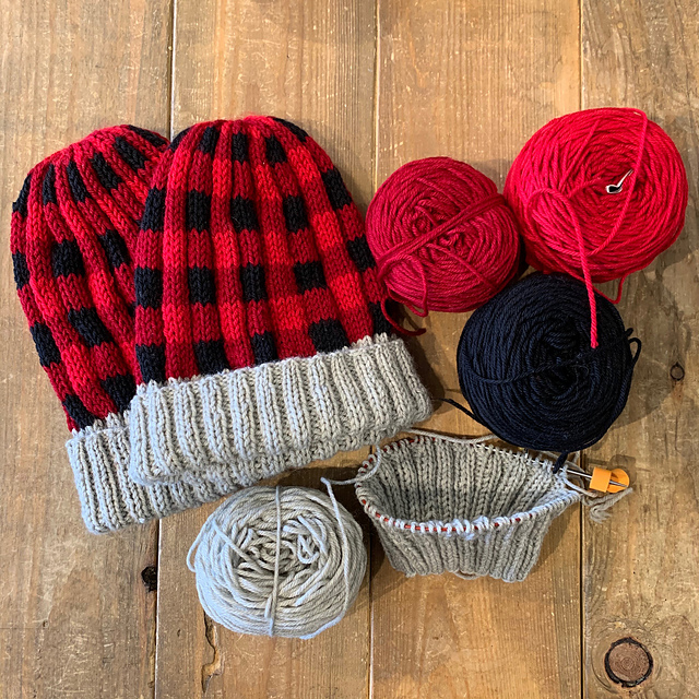 Ravelry Buffalo Plaid Toque pattern by Lisa Overby