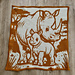 Gentle Giants Rhino Overlay Mosaic pattern 