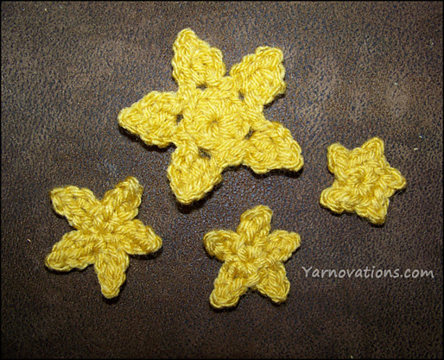 Ravelry 4 Crochet Stars pattern by Yarn Twins