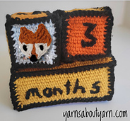 Crochet Milestone Blocks with - fox