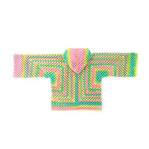 Hexagon Cardigan with Hood - Yarnspirations Design Studio