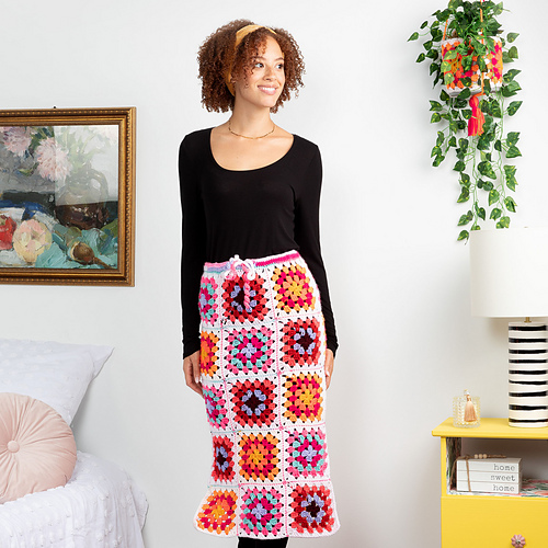 Granny Square Skjørt - Red Heart Design Team