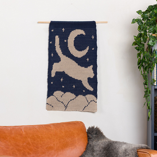 Moonlight Meowgic Tapestry photo 5