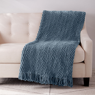 Ravelry: Blanket Stitch Trim Blanket pattern by Yarnspirations Design Studio