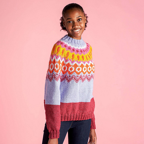 Fair Isle Genser - Yarnspirations Design Studio