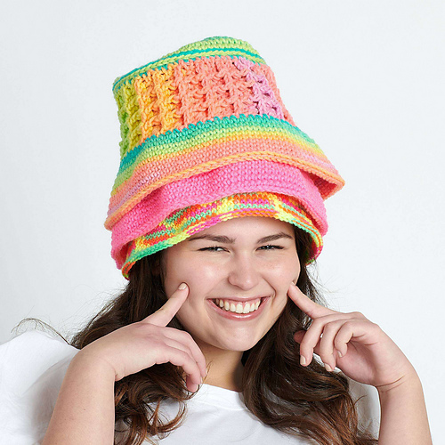 Ravelry Bucket of Waffles Hat pattern by Yarnspirations Design Studio