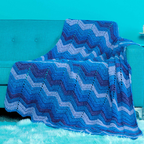 Ravelry Zig Zag Blanket pattern by Yarnspirations Design Studio