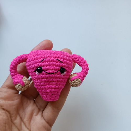 Ravelry Crochet uterus model keychain pattern by Yeremchuk Tanya