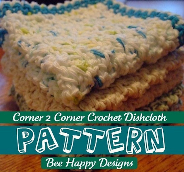 Ravelry: Corner 2 Corner Crochet Dishcloth pattern by Connie Haney