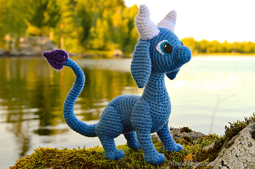 青の妖精リース（クルトン） Ravelry: Nimbulus the Agile Dragon pattern by Ylvas Amigurumi